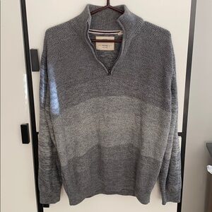 Weatherproof 1/4 Zip Gray Sweater
